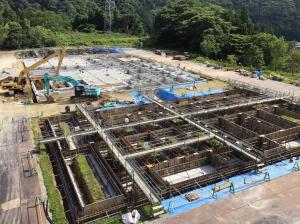 新庁舎建設工事全景7月