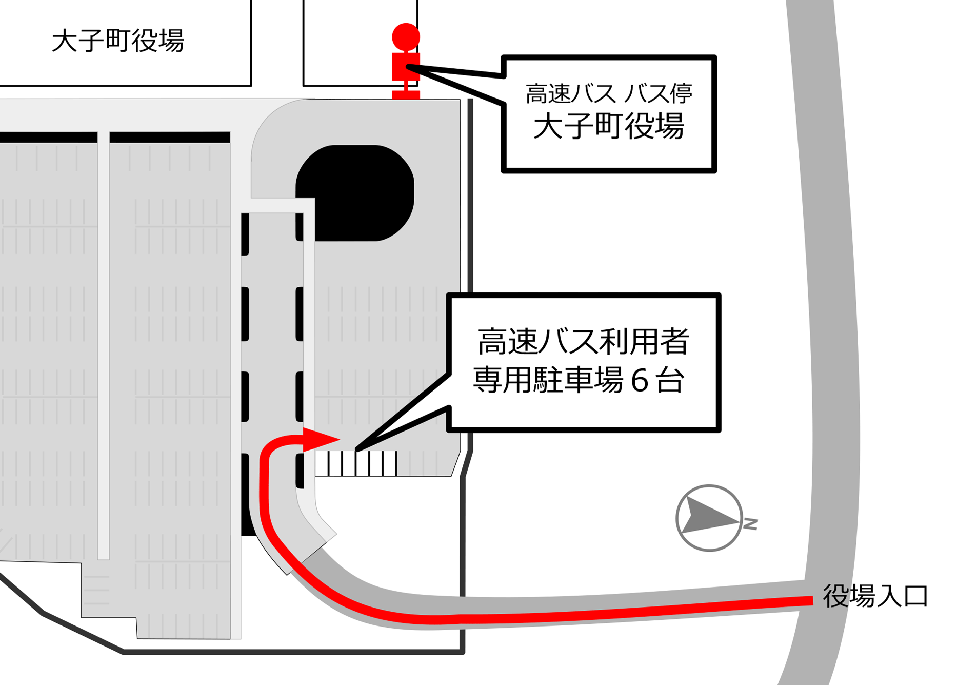 高速バス利用者専用駐車場